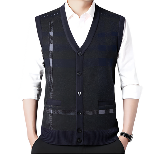 Vireo - Modern gebreid herenvest voor een casual en stijlvolle look