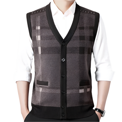 Vireo - Modern gebreid herenvest voor een casual en stijlvolle look