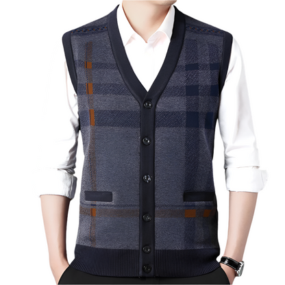 Vireo - Modern gebreid herenvest voor een casual en stijlvolle look