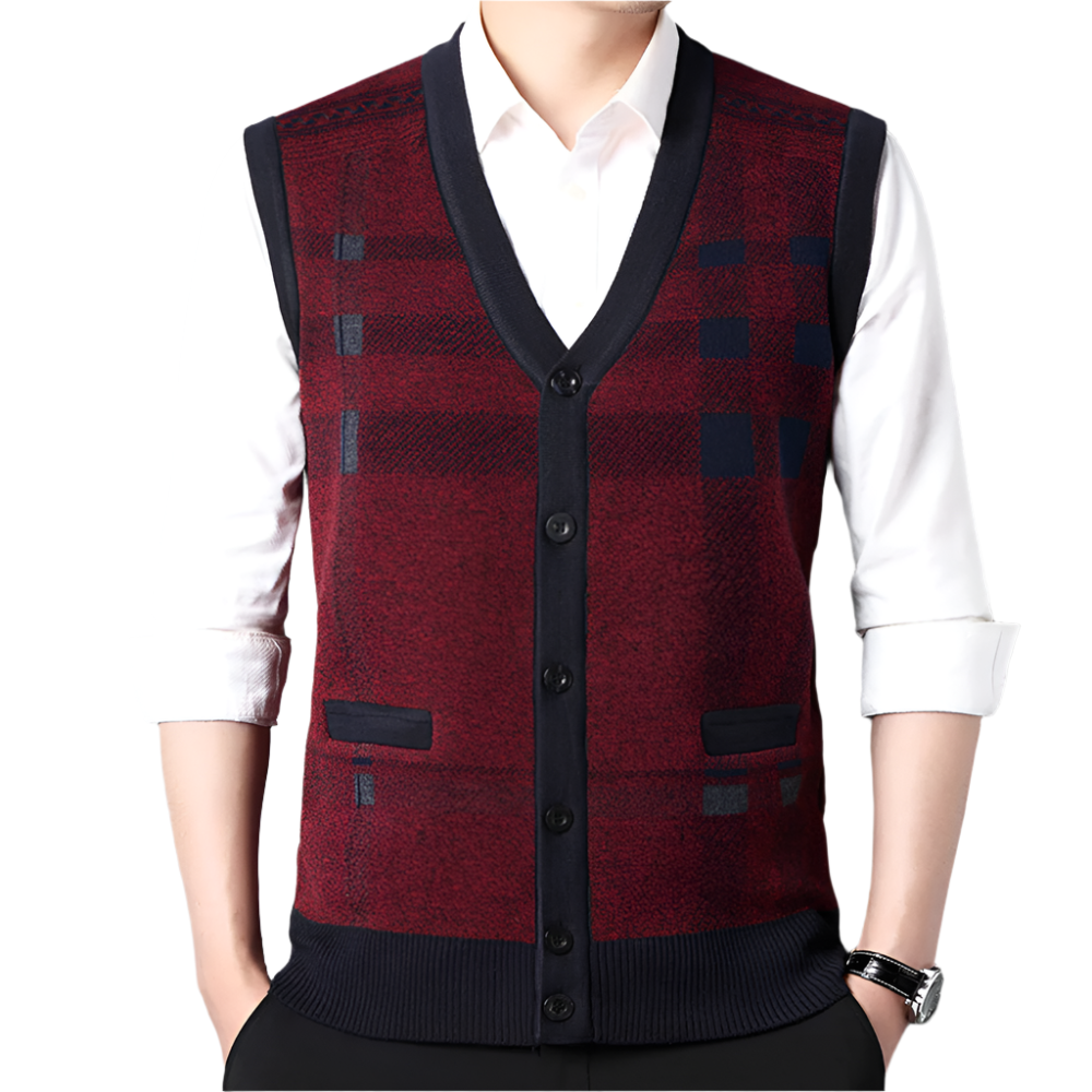 Vireo - Modern gebreid herenvest voor een casual en stijlvolle look