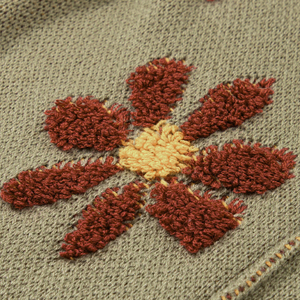 Haven - Elegante gebreide bloemen trui voor dames