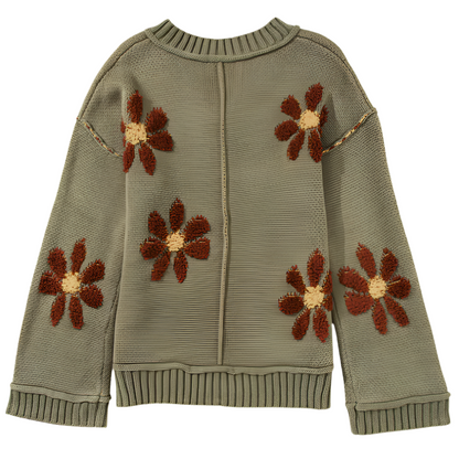 Haven - Elegante gebreide bloemen trui voor dames
