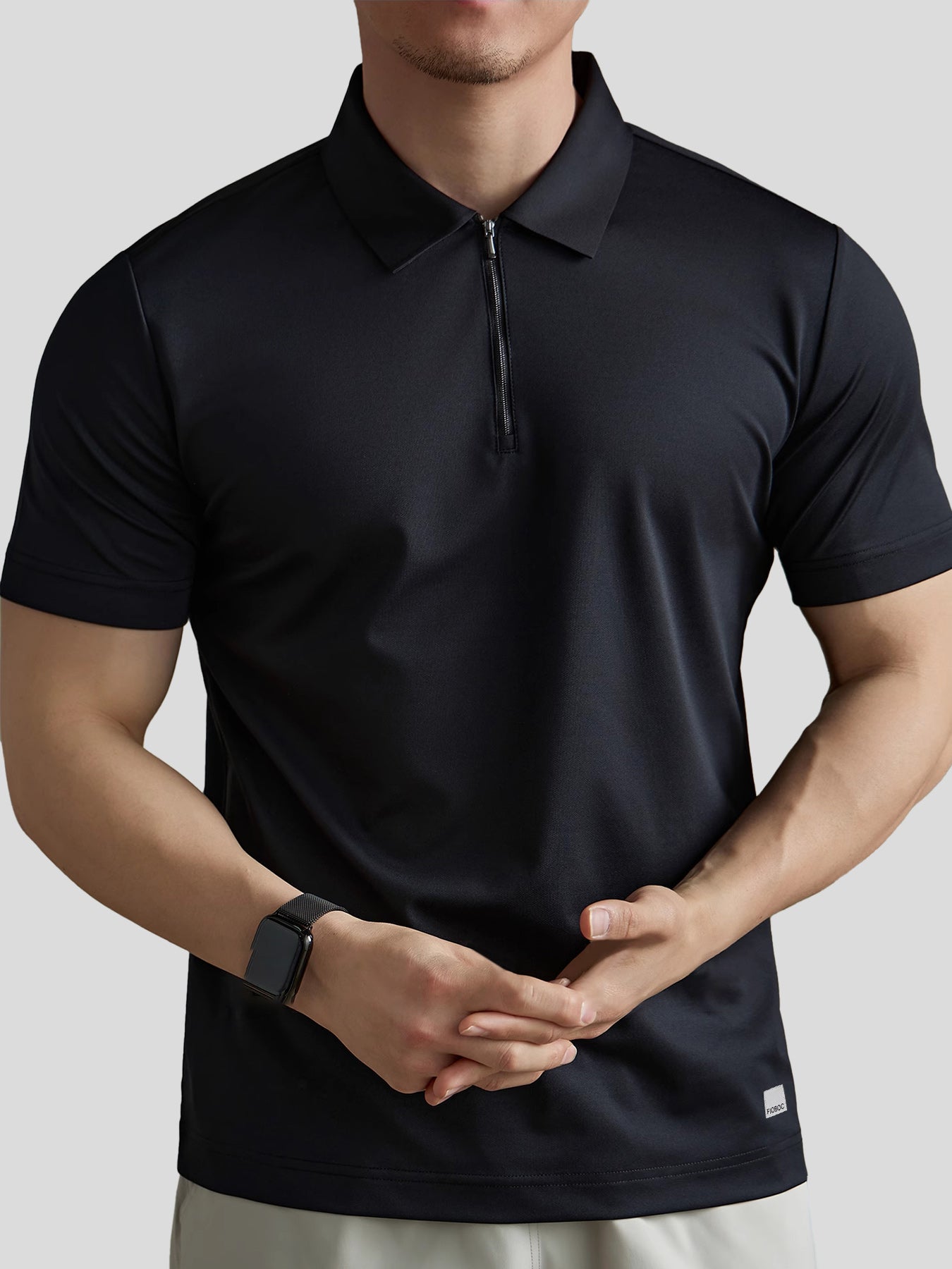 Polo met ritskraag voor heren – ademend, licht en perfect voor lente en zomer in diverse kleuren