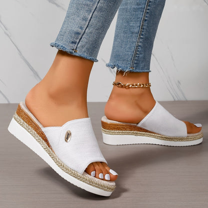 Dames zomersandalen met sleehak en jute zool Lichtgewicht en comfortabel voor elke dag