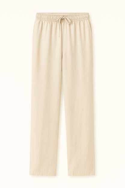 Heren linnen broek met rechte pijpen luchtige zomerbroek voor casual en nette momenten