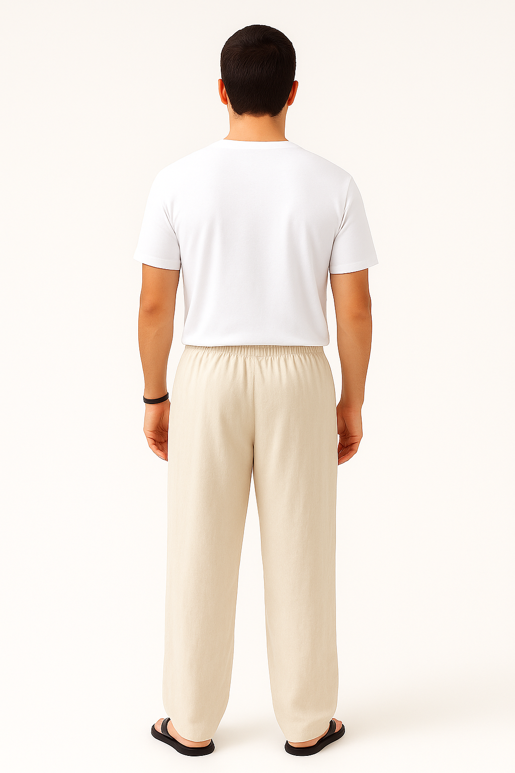 Heren linnen broek met rechte pijpen luchtige zomerbroek voor casual en nette momenten