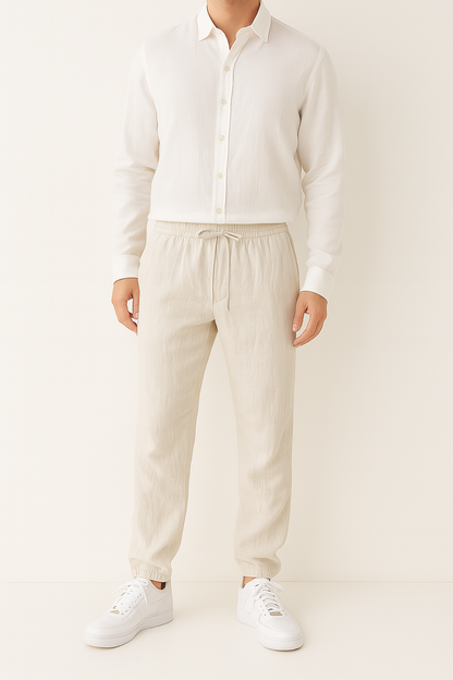 Heren linnen broek voor de zomer luchtig, stijlvol en geschikt voor nette gelegenheden