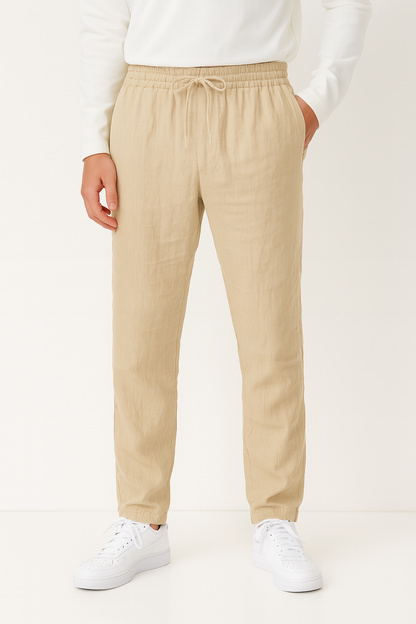 Heren linnen broek voor de zomer luchtig, stijlvol en geschikt voor nette gelegenheden