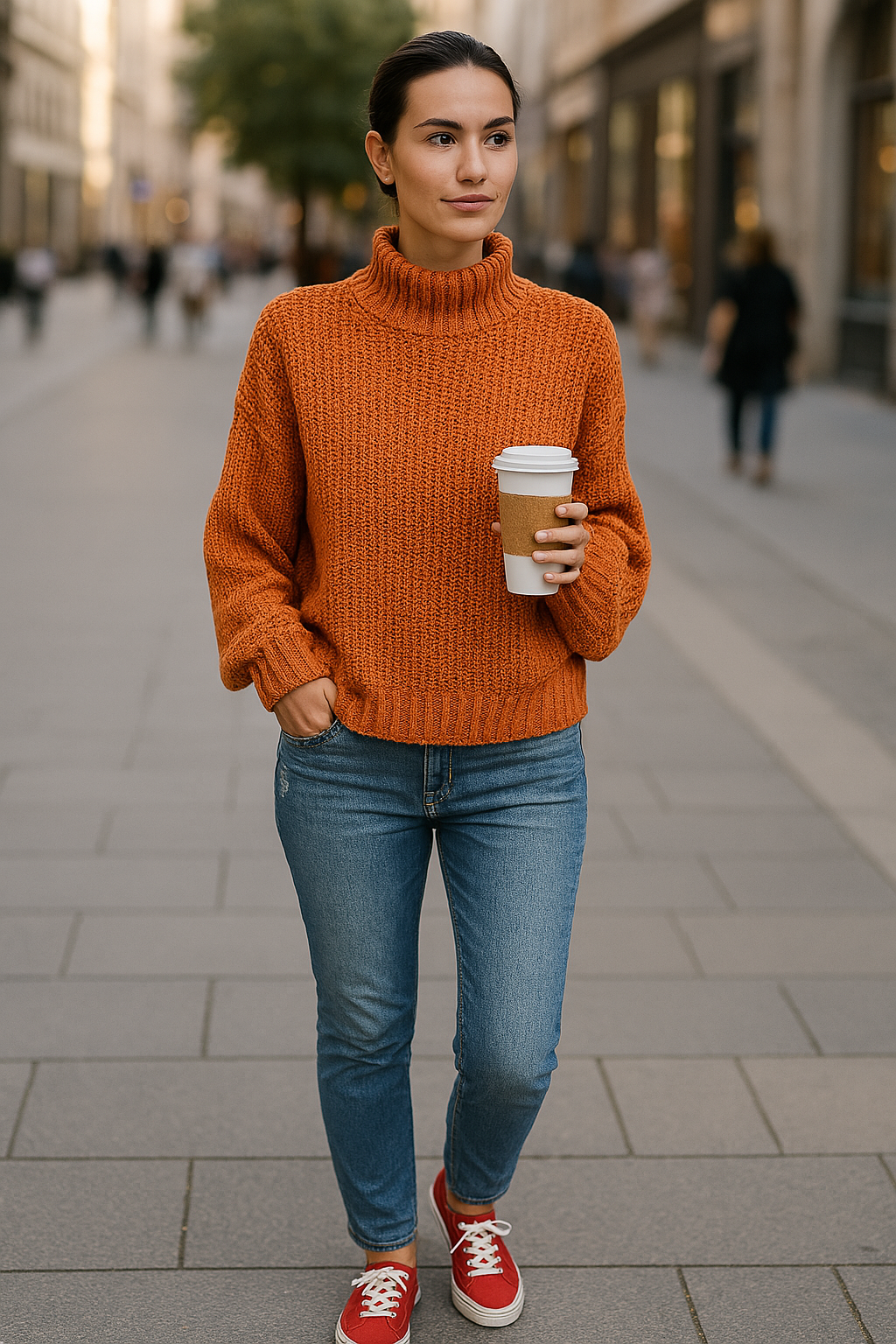 Dames coltrui met grofgebreide structuur – warme herfsttrui in diverse kleuren