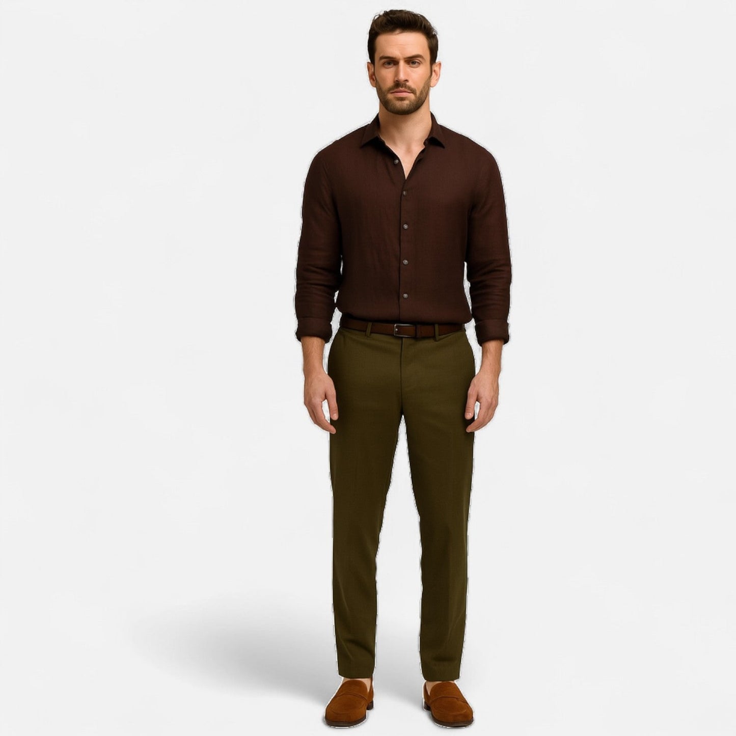 Heren linnen overhemd in diverse kleuren – luchtig zomerhemd met lange mouwen en casual fit
