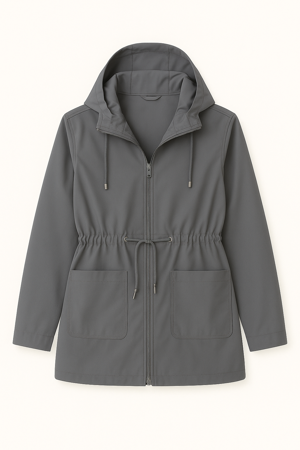 Dames zomerjas met capuchon en waterafstotende coating perfecte regenjas voor de zomerdagen