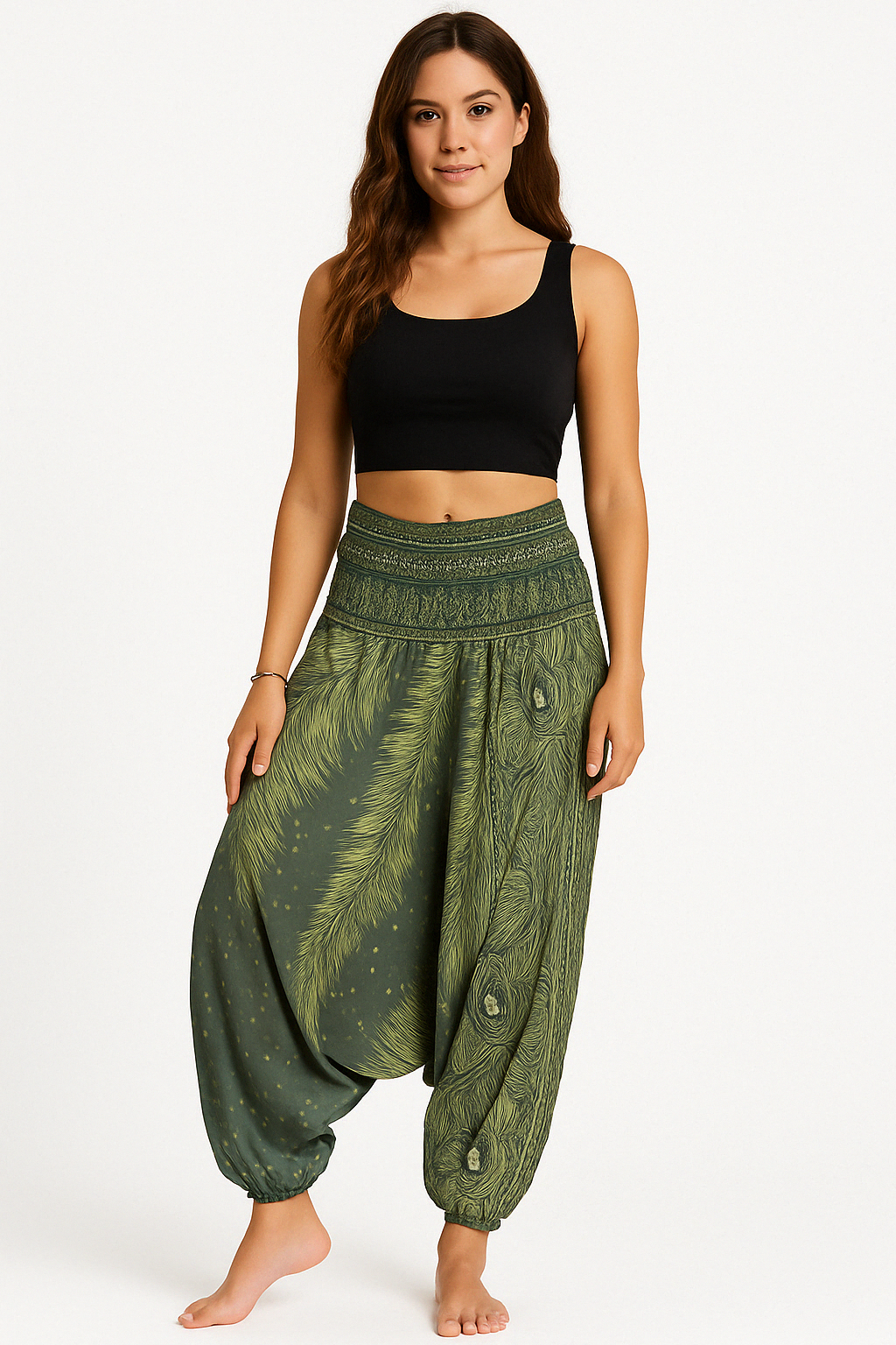Dames Harembroek met Hoge Taille Comfortabele Zomerbroek voor Yoga, Reizen en Vrije Tijd