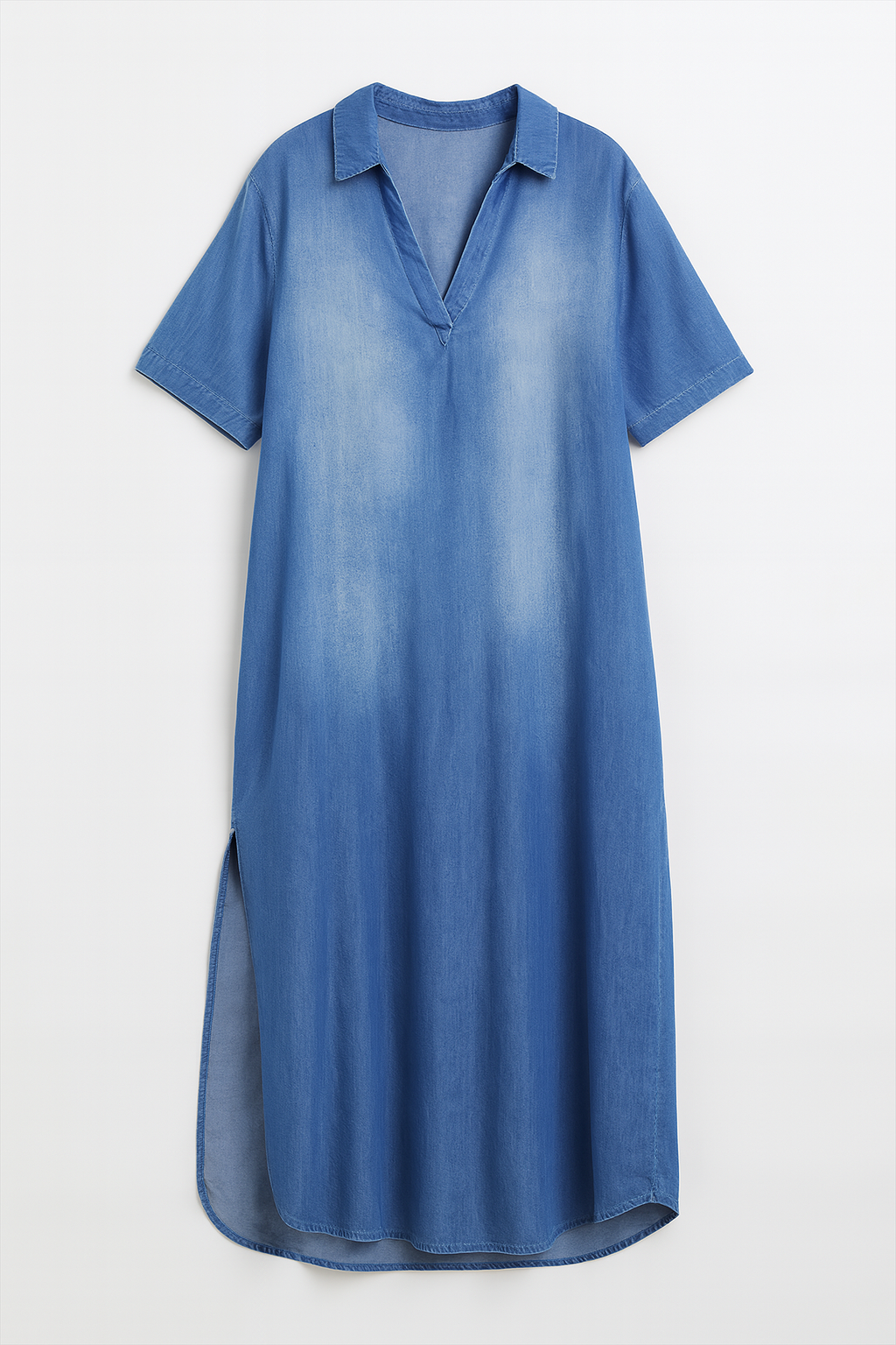 Dames overhemdjurk van denimstof luchtige zomerjurk met casual pasvorm in diverse kleuren