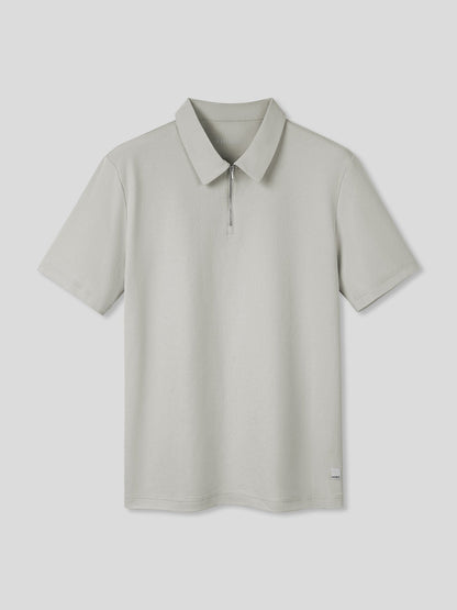 Polo met ritskraag voor heren – ademend, licht en perfect voor lente en zomer in diverse kleuren