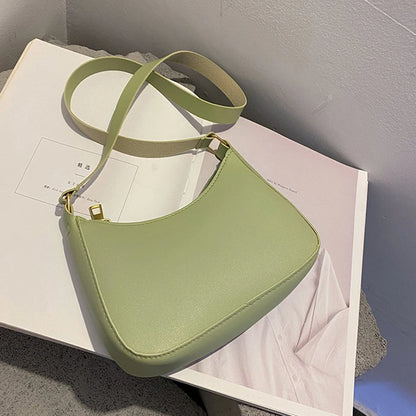Dames Schoudertas met Verstelbare Band en Minimalistisch Design Compact Formaat en Kunstleer Afwerking