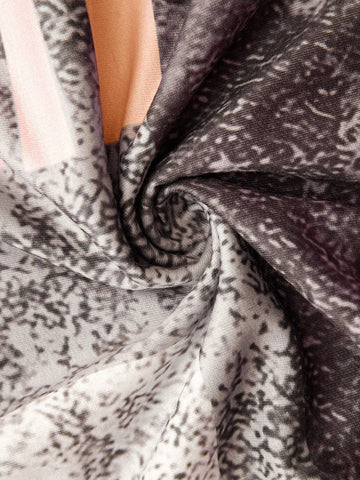 Dames trui met modieuze patchworkprint en halve rits – comfortabel sweatshirt in trendy casual stijl voor werk, vrije tijd en onderweg