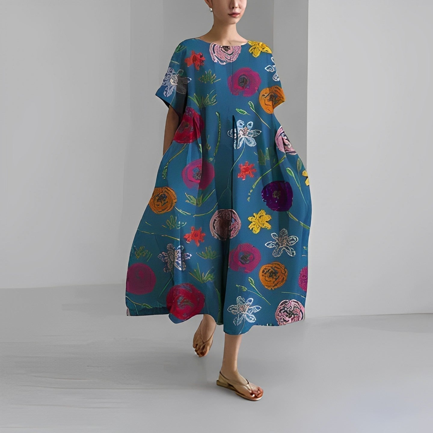 Dames zomerjurk met losse pasvorm en speelse prints – verkrijgbaar in diverse patronen