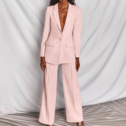 Dames blazerpak met rechte pantalon in diverse kleuren – voor een krachtige én stijlvolle look