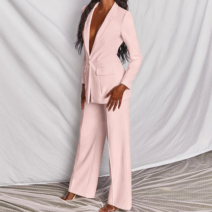 Dames blazerpak met rechte pantalon in diverse kleuren – voor een krachtige én stijlvolle look