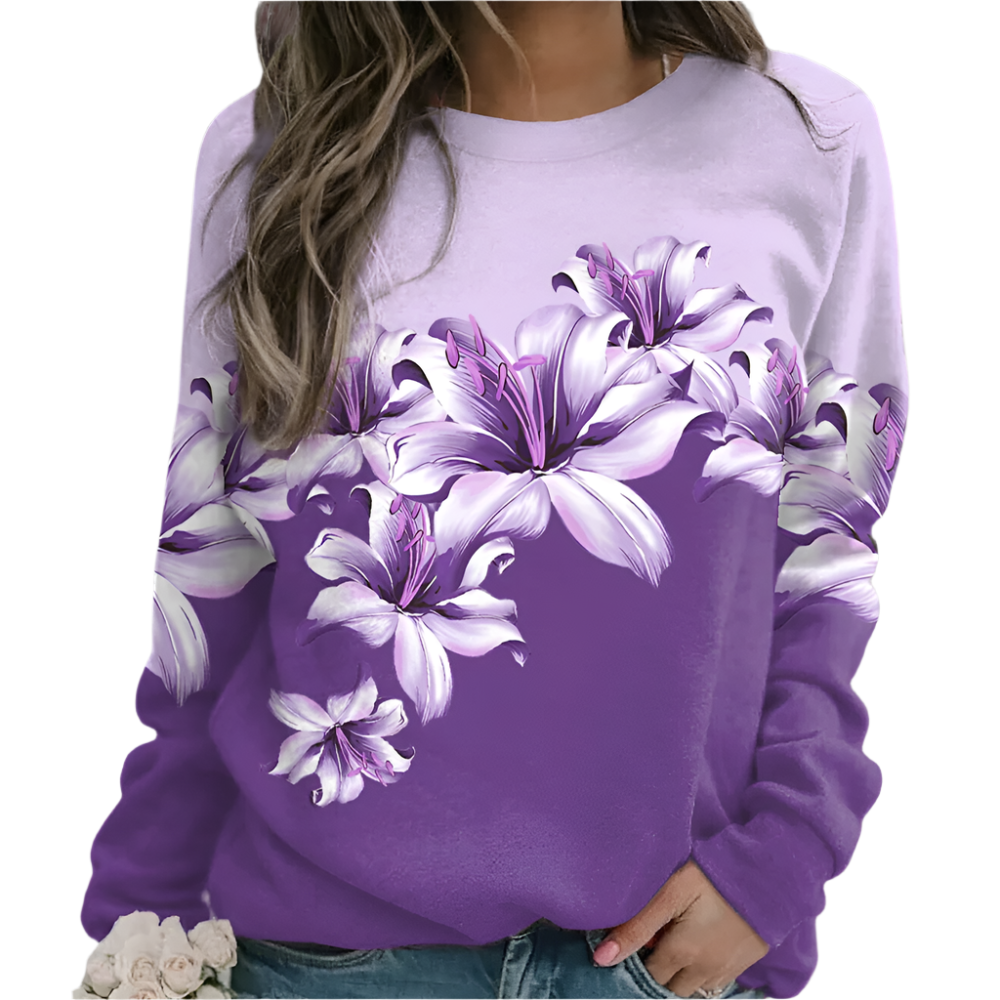 Isolda - Luxe gebloemd sweatshirt voor dames