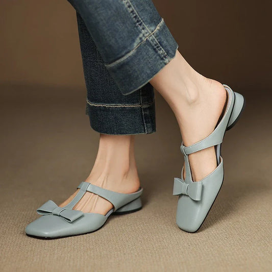 Dames instapslippers met strik – elegante en comfortabele muiltjes voor voorjaar, zomer en het tussenseizoen