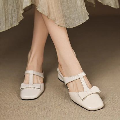 Dames instapslippers met strik – elegante en comfortabele muiltjes voor voorjaar, zomer en het tussenseizoen