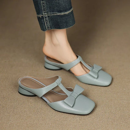 Dames instapslippers met strik – elegante en comfortabele muiltjes voor voorjaar, zomer en het tussenseizoen