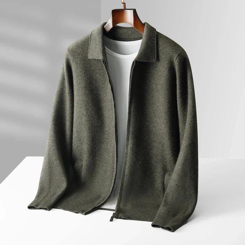Heren kasjmier vest met rits – luxe lichtgewicht cardigan voor stijlvol comfort in diverse kleuren