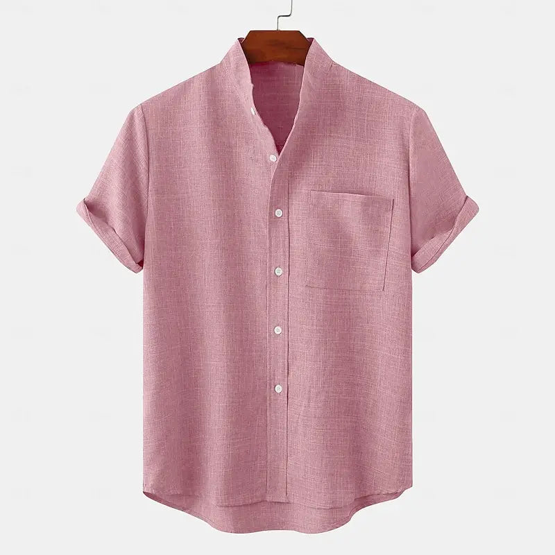 Heren linnen zomer shirt met korte mouwen Ademend en stijlvol voor casual én nette gelegenheden