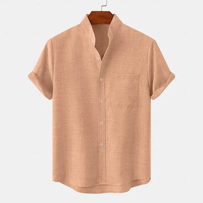 Heren linnen zomer shirt met korte mouwen Ademend en stijlvol voor casual én nette gelegenheden