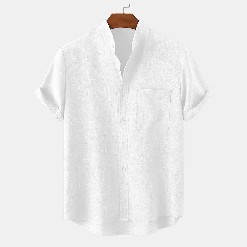Heren linnen zomer shirt met korte mouwen Ademend en stijlvol voor casual én nette gelegenheden