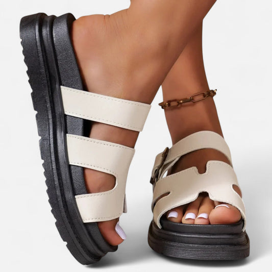 Dames sandalen in diverse kleuren – trendy sandalen met brede banden en chunky zool