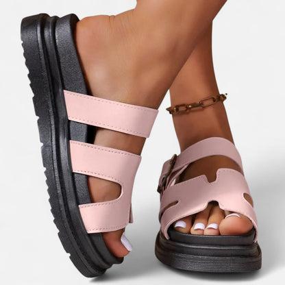 Dames sandalen in diverse kleuren – trendy sandalen met brede banden en chunky zool