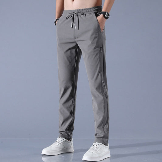 Heren nette slim fit broek met elastische taille – comfortabele casual broek voor werk en vrije tijd