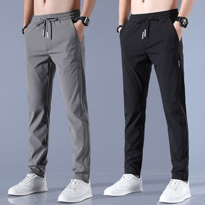 Heren nette slim fit broek met elastische taille – comfortabele casual broek voor werk en vrije tijd