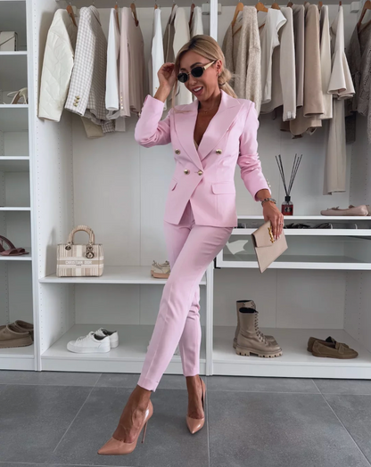 Damespak blazer en broek in diverse kleuren – elegant dameskostuum voor werk, diner en smart casual