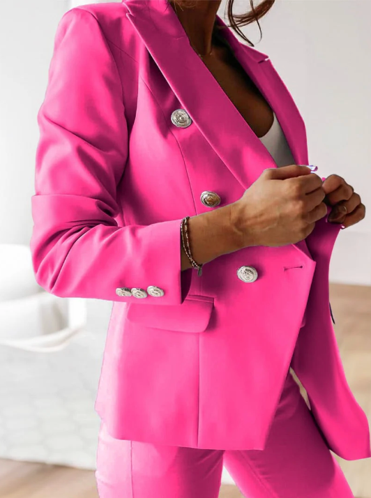 Damespak blazer en broek in diverse kleuren – elegant dameskostuum voor werk, diner en smart casual