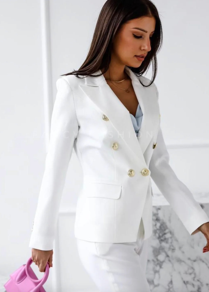 Damespak blazer en broek in diverse kleuren – elegant dameskostuum voor werk, diner en smart casual