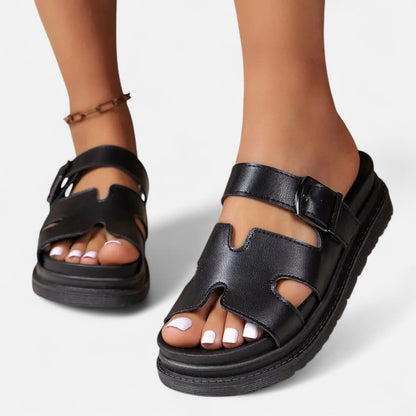 Dames sandalen in diverse kleuren – trendy sandalen met brede banden en chunky zool