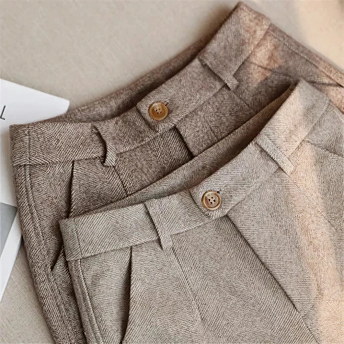 Heren wollen broek met rechte pijpen – warm, tijdloos en ideaal voor herfst en winter in diverse kleuren