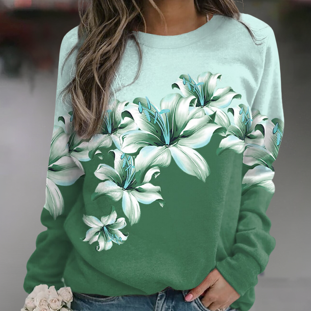 Isolda - Luxe gebloemd sweatshirt voor dames