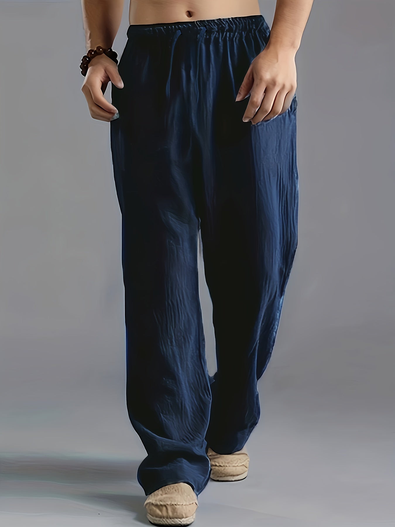 Heren loungebroek met relaxte pasvorm in diverse kleuren – luchtig comfort voor thuis en daarbuiten