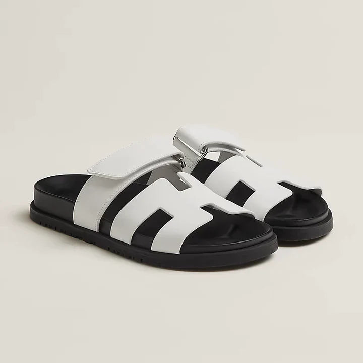 Heren slippers in diverse kleuren – leren sandalen met brede band en comfortabele zool