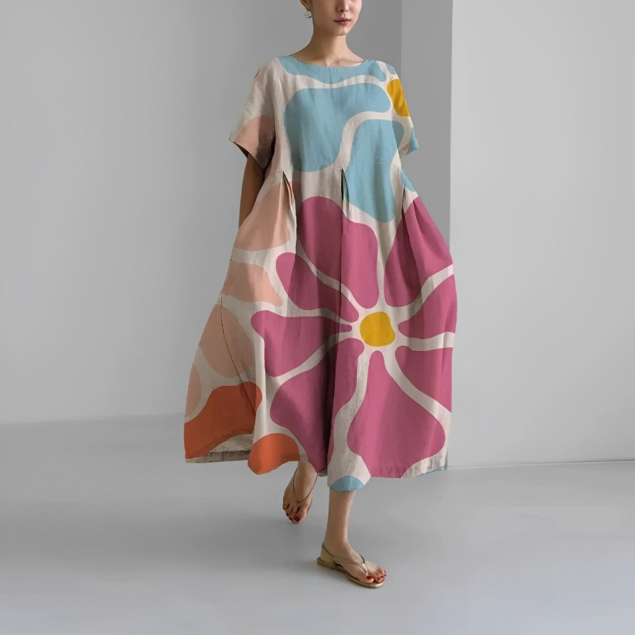 Dames zomerjurk met losse pasvorm en speelse prints – verkrijgbaar in diverse patronen
