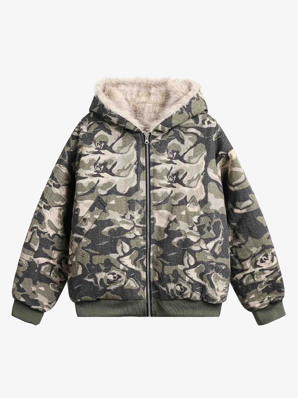 Heren winterjas met capuchon en imitatiebont voering – warme bomberjas in streetwear stijl met stoere vintage look en praktische zakken