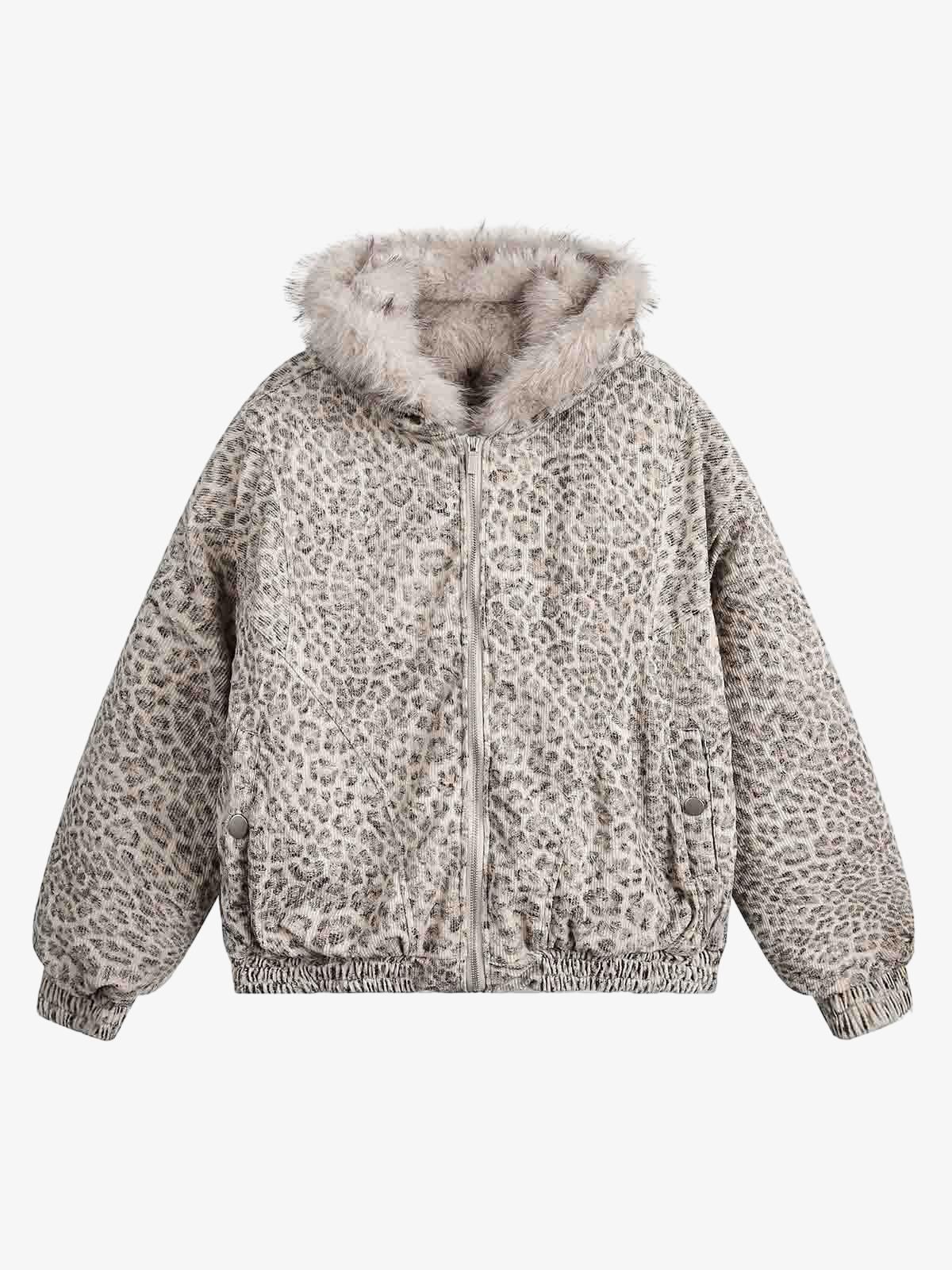 Heren winterjas met capuchon en imitatiebont voering – warme bomberjas in streetwear stijl met stoere vintage look en praktische zakken