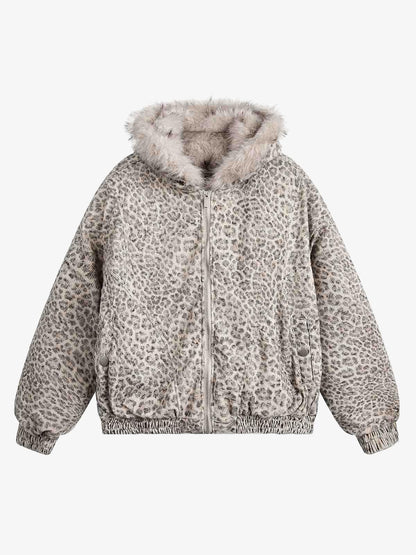 Heren winterjas met capuchon en imitatiebont voering – warme bomberjas in streetwear stijl met stoere vintage look en praktische zakken