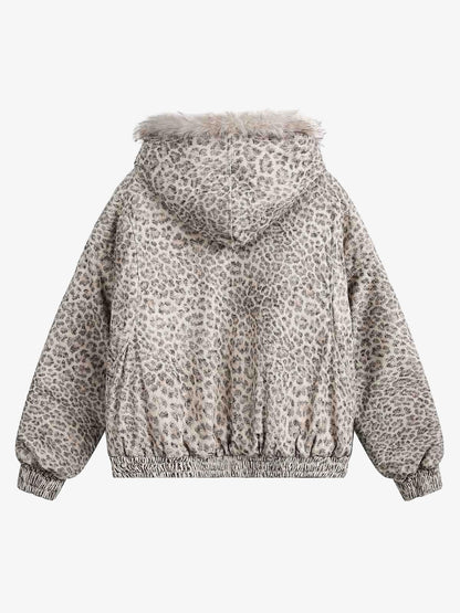 Heren winterjas met capuchon en imitatiebont voering – warme bomberjas in streetwear stijl met stoere vintage look en praktische zakken