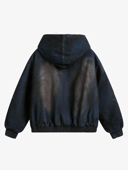 Heren winterjas met capuchon en imitatiebont voering – warme bomberjas in streetwear stijl met stoere vintage look en praktische zakken