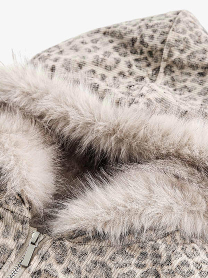 Heren winterjas met capuchon en imitatiebont voering – warme bomberjas in streetwear stijl met stoere vintage look en praktische zakken